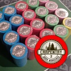 500 Jetons De Cash Game "CARPENTRY" - 1 Seul Exemplaire - Ne Sera Pas Rééditée - 1/2/10/50/200 -Cartes Production 500 jetons de cash game carpentry 1 seul exemplaire ne sera pas reeditee 121050200 5