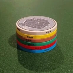 500 Jetons De Cash Game Série "CHINESE DRAGON" - 1 Seul Exemplaire - Ne Sera Pas Rééditée - 5/10/25/100/500/1000 -Cartes Production 500 jetons de cash game serie chinese dragon 1 seul exemplaire ne sera pas reeditee 510251005001000 3