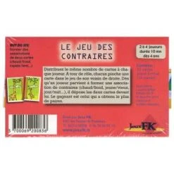 "LE PETIT JEU DES CONTRAIRES" - Jeu D'associations -Cartes Production a finaliser le petit jeu des familles du monde 5