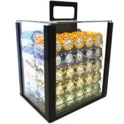 Bird Cage De 1000 Jetons De Poker "CROWN" - Version TOURNOI - En Clay Composite 14 G -Cartes Production bird cage de 1000 jetons de poker crown version tournoi en clay composite 14 g avec accessoires 5