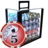 Bird Cage De 1000 Jetons De Poker "YING YANG" - Version CASH GAME - ABS Insert Métallique 12 G.