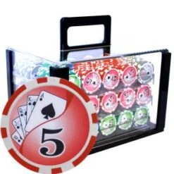 Bird Cage De 600 Jetons De Poker "YING YANG" - Version CASH GAME - ABS Insert Métallique 12 G.