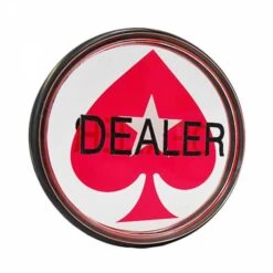 Bouton Dealer "PS"- En Plexiglass - 70 X 20 Mm