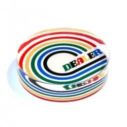 Bouton Dealer "RAINBOW" - 82 X 20 Mm - En Acrylique - Transparent