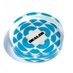 Bouton Dealer "SEVENTIES" - 82 X 20 Mm - En Acrylique - Transparent -Cartes Production bouton dealer seventies 82 x 20 mm en acrylique transparent 2