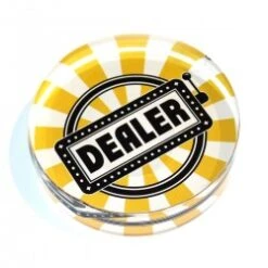 Bouton Dealer "SLOT MACHINE" - 82 X 20 Mm - En Acrylique - Transparent -Cartes Production bouton dealer slot machine 82 x 20 mm en acrylique transparent 2
