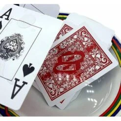 Bullets "RED" - Jeu De 54 Cartes 100% Plastique - 4 Index Jumbo - Format Poker -Cartes Production bullets jeu de 54 cartes 100 plastique 4 index jumbo format poker 33