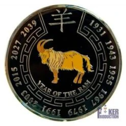 Card Guard "CHÈVRE" – 2 Faces Différentes – 50mm-en Laiton