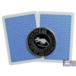 Card Guard "RAT" – 2 Faces Différentes – 50mm-en Laiton -Cartes Production card guard en laiton rat 2 faces differentes 50mm 2