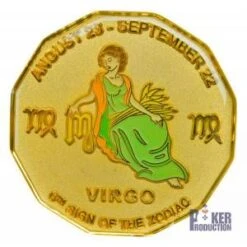 Card Guard "VIERGE" – 2 Faces Différentes – 50mm- En Laiton