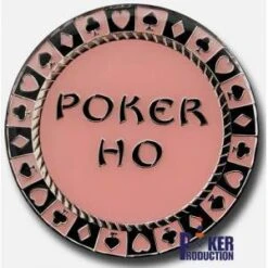 Card-Guard "POKER HO" - En Laiton – 2 Faces Différentes – 50mm De Diamètre
