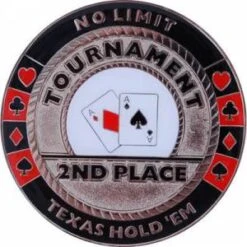 Card-Guard "2ND PLACE" - En Métal – 2 Faces Différentes – 50mm De Diamètre