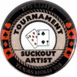 Card-Guard "SUCKOUT ARTIST" - En Métal – 2 Faces Différentes – 50mm De Diamètre