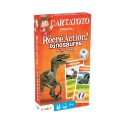 "CARTATOTO RÉCRÉ ACTION ! DINOSAURES" – Jeu De 44 Cartes Cartonnées Plastifiées