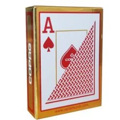 Cartouche De 12 Jeux Copag "TEXAS HOLD'EM GOLD" -Cartes Production cartouche copag gold 12 jeux de 54 cartes 100 plastique format poker 2 index jumbo 6