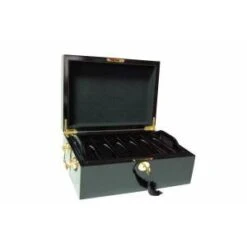 Cartes Production -Cartes Production coffret de rangement en bois pour 500 jetons de poker plateau amovible fond bois 1