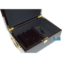 Coffret De Rangement "ÉCRIN" En Bois Pour 500 Jetons De Poker – Plateau Amovible - Fond Bois -Cartes Production coffret de rangement en bois pour 500 jetons de poker plateau amovible fond bois 2