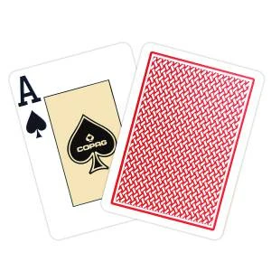Copag "TEXAS HOLD'EM GOLD ROUGE" - Jeu De 55 Cartes 100% Plastique – Format Poker – 2 Index Jumbo 2 Copag "TEXAS HOLD'EM GOLD ROUGE" - Jeu De 55 Cartes 100% Plastique – Format Poker – 2 Index Jumbo – Image 2