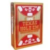 Copag "TEXAS HOLD'EM GOLD ROUGE" - Jeu De 55 Cartes 100% Plastique – Format Poker – 2 Index Jumbo