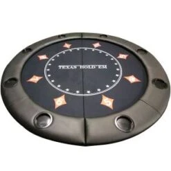 Dessus De Table De Poker "ÉCLIPSE" Rond - 120 Cm - Pliable - Pour 8 Joueurs