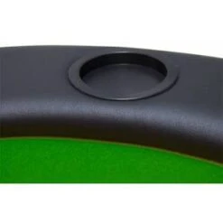 Dessus De Table De Poker "TRIO GREEN" Ovale – Plateau En Bois Et Tapis En Feutrine – Bords Simili Cuir En Mousse – 180x90 Cm -Cartes Production dessus de table de poker ovale plateau en bois et tapis en feutrine bords simili cuir en mousse 180x90 cm 3