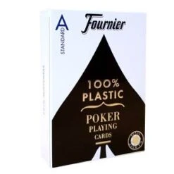 Fournier "TITANIUM SERIES NOIR" Standard - Jeu De 55 Cartes 100% Plastique – Format Poker - 4 Index Standards