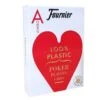 Fournier "TITANIUM SERIES ROUGE" Jumbo - Jeu De 55 Cartes 100% Plastique – Format Poker - 2 Index Jumbo