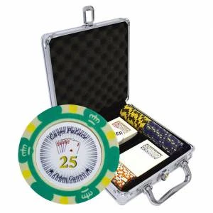 Mallette De 100 Jetons De Poker "CROWN" - Version TOURNOI - En Clay Composite 14 G - Avec Accessoires 1 Mallette De 100 Jetons De Poker "CROWN" - Version TOURNOI - En Clay Composite 14 G - Avec Accessoires