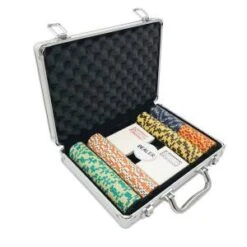 Mallette De 200 Jetons De Poker "CROWN" - En Version TOURNOI - En Clay Composite 14 G - Avec Accessoires -Cartes Production mallette de 200 jetons de poker crown en version tournoi en clay composite 14 g avec accessoires 3