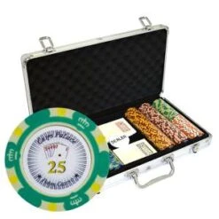 Mallette De 300 Jetons De Poker "CROWN" - Version TOURNOI - En Clay Composite 14 G - Avec Accessoires