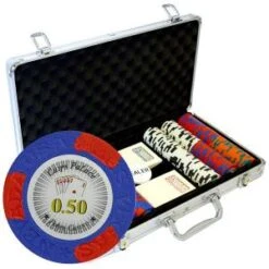Mallette De 300 Jetons De Poker "LAS VEGAS" - Version CASH GAME - En Clay Composite 14 G - Avec Accessoires