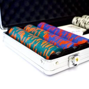 Mallette De 300 Jetons De Poker "LAS VEGAS" - Version CASH GAME - En Clay Composite 14 G - Avec Accessoires 4 Mallette De 300 Jetons De Poker "LAS VEGAS" - Version CASH GAME - En Clay Composite 14 G - Avec Accessoires – Image 4