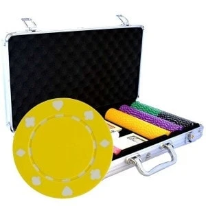 Mallette De 300 Jetons De Poker "SUITED COLOR" - En ABS Insert Métallique 12 G - Avec Accessoires 1 Mallette De 300 Jetons De Poker "SUITED COLOR" - En ABS Insert Métallique 12 G - Avec Accessoires