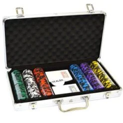 Mallette De 300 Jetons De Poker "WORLD SERIES" - En Clay Composite 14 G - Avec Accessoires -Cartes Production mallette de 300 jetons de poker world series en clay composite 14 g avec accessoires 1 2