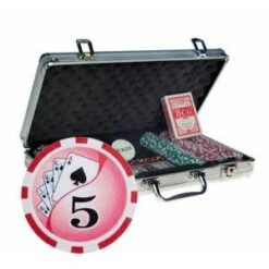 Mallette De 300 Jetons De Poker "YING YANG" – En Plastique ABS, Insert Métallique – Livré Avec 2 Jeux De Cartes Et Accessoires