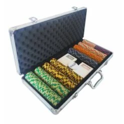 Mallette De 400 Jetons De Poker "CROWN" - Version TOURNOI - En Clay Composite 14 G - Avec Accessoires -Cartes Production mallette de 400 jetons de poker crown version tournoi en clay composite 14 g avec accessoires 4