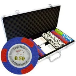 Mallette De 400 Jetons De Poker "LAS VEGAS" - Version CASH GAME - En Clay Composite 14 G - Avec Accessoires