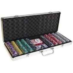 Mallette De 500 Jetons De Poker "ROYAL FLUSH" – En Plastique ABS Avec 11,5g – Livré Avec 2 Jeux De Cartes Et Accessoires -Cartes Production mallette de 500 jetons de poker royal flush en plastique abs avec 115g livre avec 2 jeux de cartes et accessoires 2