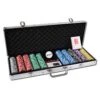 Mallette De 500 Jetons De Poker ULTIMATE POKER CHIPS – En ABS, Insert Métallique 11,5g – Avec 2 Jeux De Cartes, Accessoires