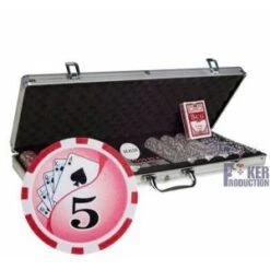 Mallette De 500 Jetons De Poker YING YANG – En Plastique ABS, Insert Métallique – Livré Avec 2 Jeux De Cartes Et Accessoires
