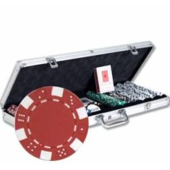 Mallette De 500 Jetons Poker "DICE" – En Plastique ABS Avec Insert Métallique 11,5g – 2 Jeux De Cartes Et Accessoires
