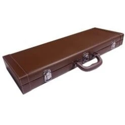 Mallette De Rangement "LEATHER 500" Pour 500 Jetons De Poker – Simili Cuir - Intérieur Bois