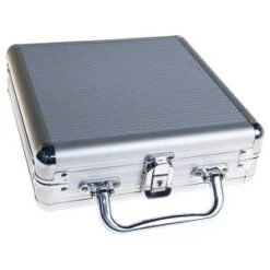 Mallette De Rangement "ALU 100" Pour 100 Jetons De Poker – Imitation Aluminium - Fond Plastique