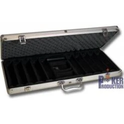 Cartes Production -Cartes Production mallette de rangement pour 650 jetons de poker imitation aluminium fond plastique 1