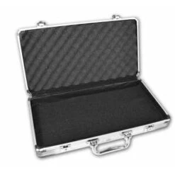 Mallette De Rangement "CASH" Pour Billets Factices – Imitation Aluminium – Fond Bois -Cartes Production mallette de rangement pour liasses de billets factices imitation aluminium fond bois 2