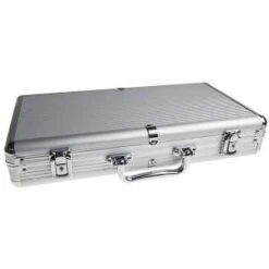 Mallette De Rangement "CASH" Pour Billets Factices – Imitation Aluminium – Fond Bois