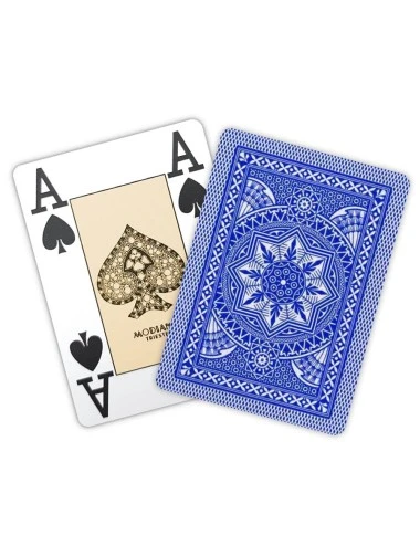 Modiano "CRISTALLO BLEU FONCÉ " - Jeu De 55 Cartes 100% Plastique – Format Poker - 4 Index Jumbo 2 Modiano "CRISTALLO BLEU FONCÉ " - Jeu De 55 Cartes 100% Plastique – Format Poker - 4 Index Jumbo – Image 2