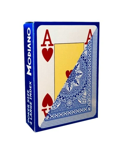 Modiano "CRISTALLO BLEU FONCÉ " - Jeu De 55 Cartes 100% Plastique – Format Poker - 4 Index Jumbo 3 Modiano "CRISTALLO BLEU FONCÉ " - Jeu De 55 Cartes 100% Plastique – Format Poker - 4 Index Jumbo – Image 3