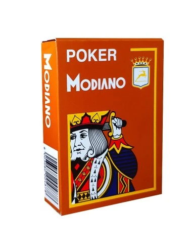 Modiano "CRISTALLO MARRON" - Jeu De 55 Cartes 100% Plastique – Format Poker - 4 Index Jumbo 1 Modiano "CRISTALLO MARRON" - Jeu De 55 Cartes 100% Plastique – Format Poker - 4 Index Jumbo