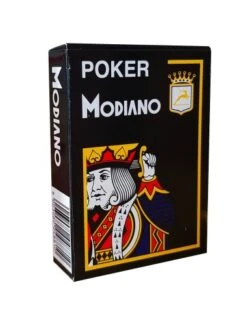 Modiano "CRISTALLO NOIR" - Jeu De 55 Cartes 100% Plastique – Format Poker - 4 Index Jumbo